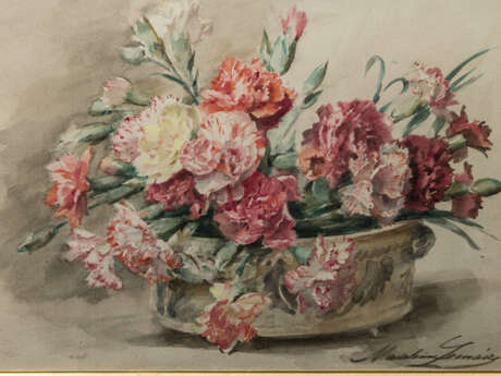 Jahreszeiten-Accrochage - Madeleine Lemaire. Blumenkompositionen mit Aquarellfarben