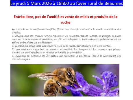 Conférence : Abeille mon amie