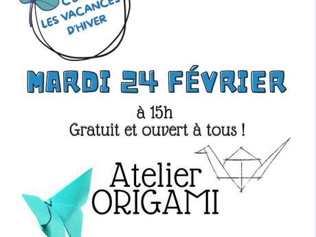 Atelier Origami des vacances de février