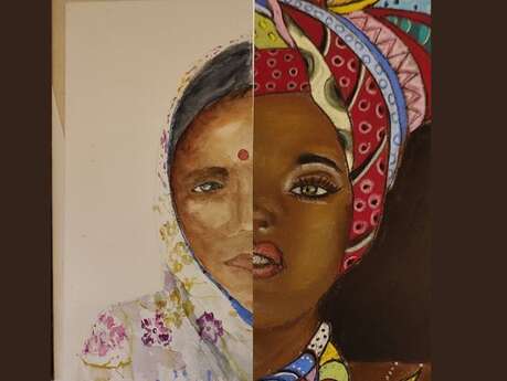 Exposition "Un chevalet pour deux" par Monique Zanatta et Nadine CAYRAC plus "Les abat-jours de Monique"