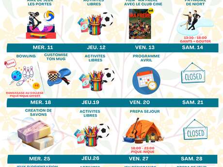 Animations de Ré Jeunesse au Bois-Plage-en-Ré - Mars