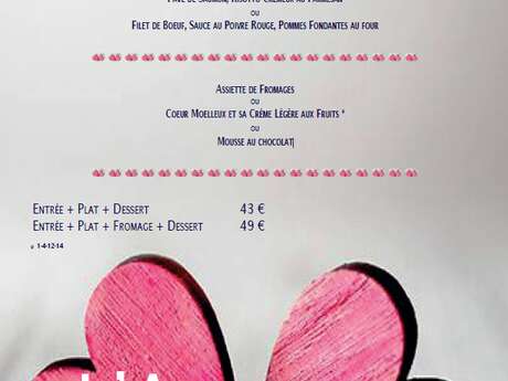 Repas de Saint Valentin à l'Arausio