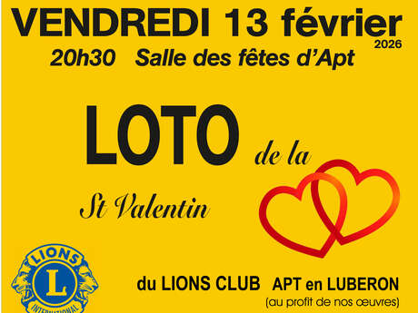 Loto de la Saint Valentin du Lions Club Apt en Luberon