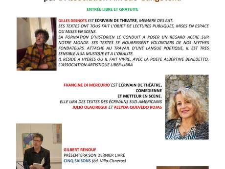 Rencontres lectures-musique par l'association Alfredo Gangotena