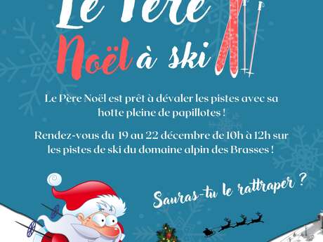Retrouve le père Noël à ski !