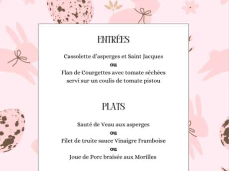 Menu spécial Pâques " Authentic Bistrot"