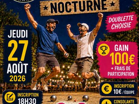 Concours de pétanque nocturne à Riez