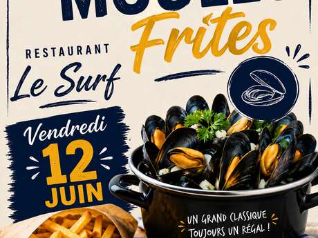 Soirée moules frites - Restaurant le Surf