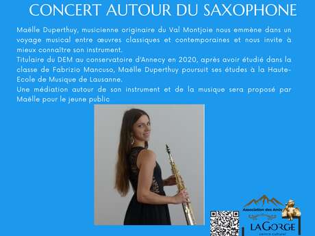 Atelier de musique autour du saxophone avec Maëlle Duperthuy au Centre Culturel de la Gorge