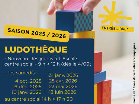 Le samedi à la ludothèque du centre social l'Escale !