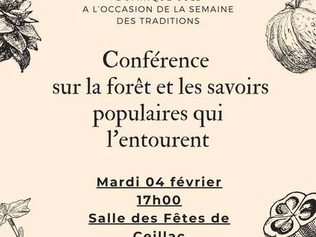 Conférence : La forêt et les savoirs populaires qui l'entourent