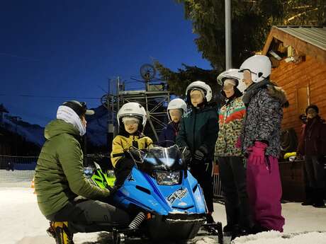 Snowmobile tour for children