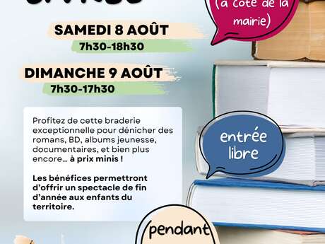 Vente de livres durant la Foire à l'aïl de Billom