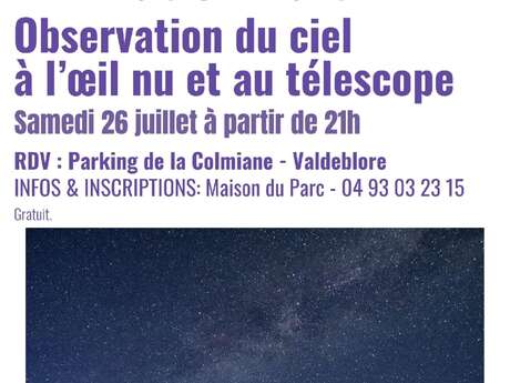 Animation nuit par le Parc national du Mercantour