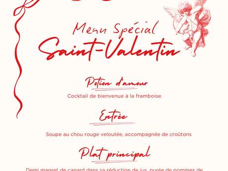 Menu de la Saint Valentin au Bistrot de la Mairie