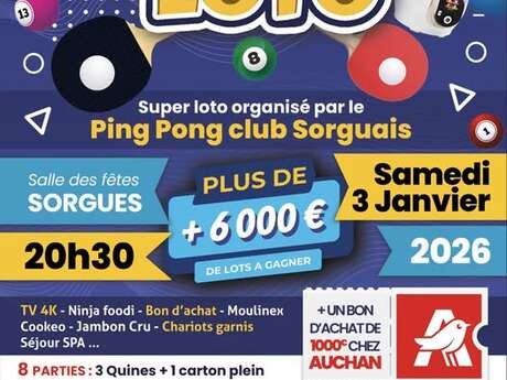 Loto par le Ping Pong Club Sorguais