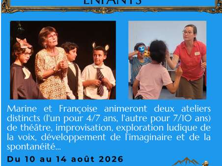 Stage de théâtre pour enfants (4-10 ans) au Centre Culturel de la Gorge