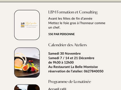 Ateliers culinaires "le foie gras"