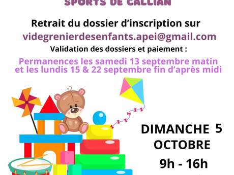 Vide grenier des enfants