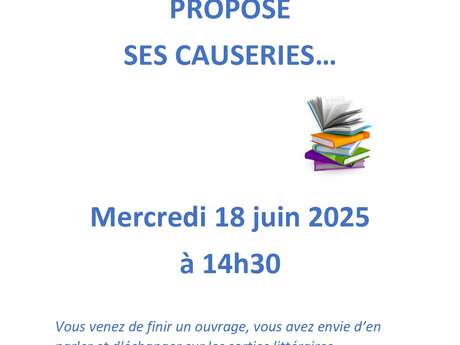 La bibliothèque de La Flotte vous propose ses causeries La bibliothèque de La Flotte vous propose ses causeries