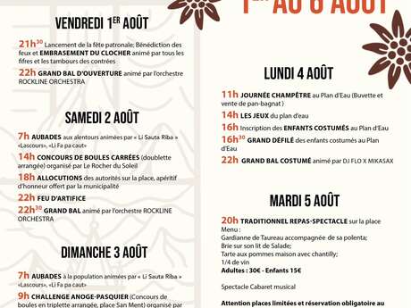 Fête patronale de St Etienne de Tinée