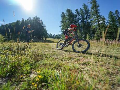 Biker mountain bike course