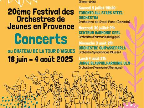 Concerts : Festival International des Orchestres de Jeunes en Provence au Château de la Tour d'Aigues Concerts : Festival International des Orchestres de Jeunes en Provence au Château de la Tour d'Aigues