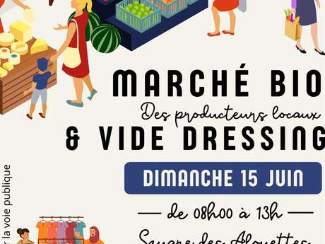 marché bio et vide dressing