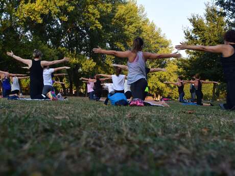 Cours de yoga en plein air