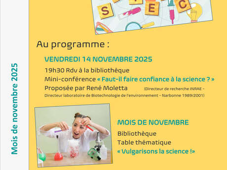 Mini-conférence « Faut-il faire confiance à la science ? »