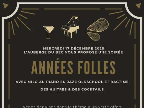 Soirée Années 20 et Concert Piano à l'Auberge du Bec