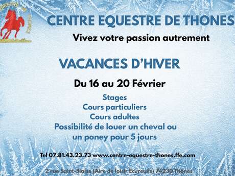 Vacances d'hiver au centre équestre