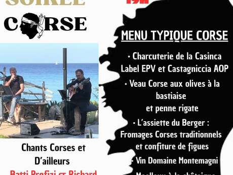 Dîner-concert "Chants Corses et d'ailleurs" par Batti Profizi et Richard Romani