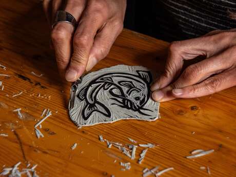 Journée atelier sérigraphie au Bief
