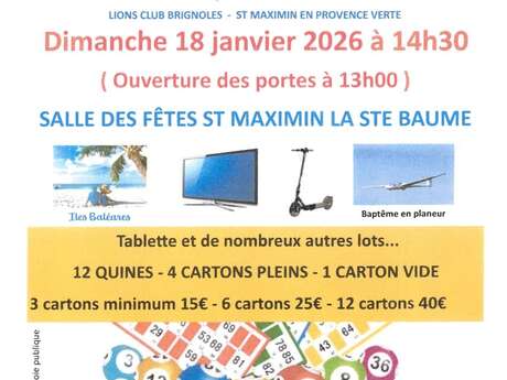 Grand loto du Lions Club de Brignoles