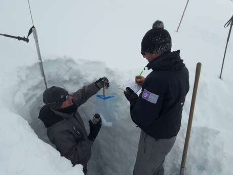 Le suivi du manteau neigeux : sondage par battage