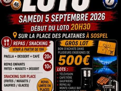 Loto des sapeurs pompiers de Sospel