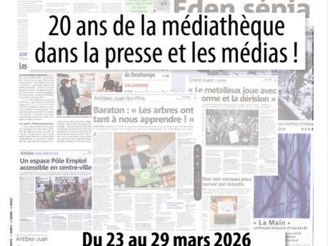 Exposition "20 ans de la médiathèque dans la presse et les médias