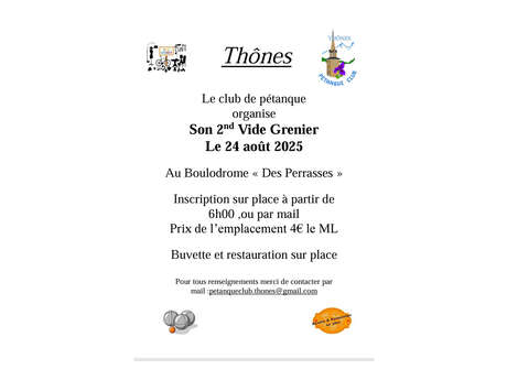 Vide-greniers du Pétanque Club