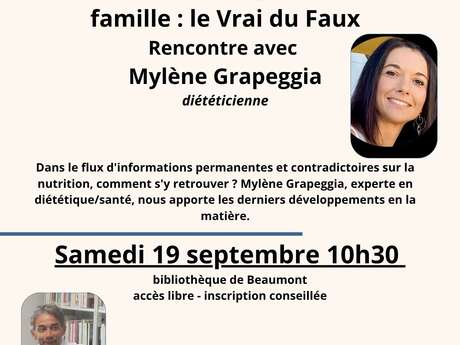 Nutrition et Santé pour toute la famille: le Vrai du Faux?