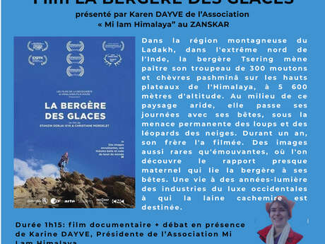 Projection du film "La bergère des glaces" au Centre Culturel de la Gorge
