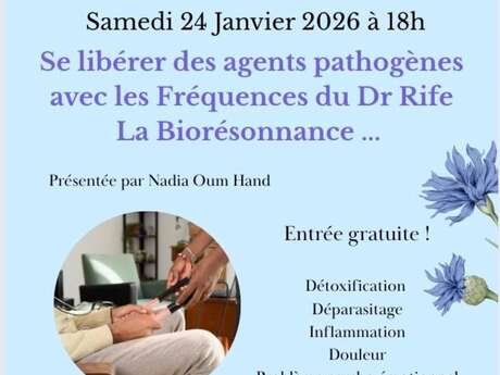 Vortragsreihe: "Sich mit den Frequenzen von Dr. Rife von Krankheitserregern befreien. Die Bioresonanz ...".