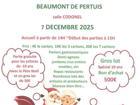 GRAND LOTO DU PERE NOEL SPECIAL 10 ANS à Beaumont de Pertuis