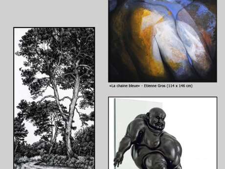 Exposition: 3 regards - Peintures, sculptures, encres