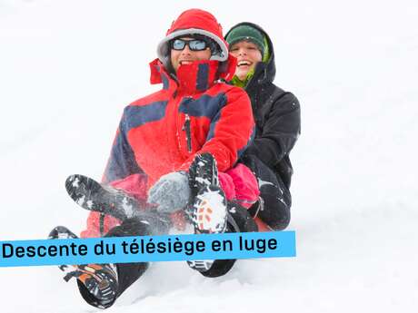 Descente du télésiège de Clot Chenu en luge