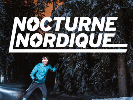 Nordic skiing at night