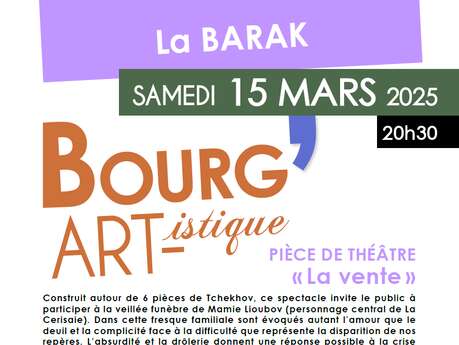 La Barak - Pièce de Théâtre "La vente" - Saison culturelle municipale