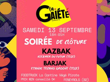 SOIREE DE CLÔTURE La Gaieté Guinguette CONCERT DJ SET