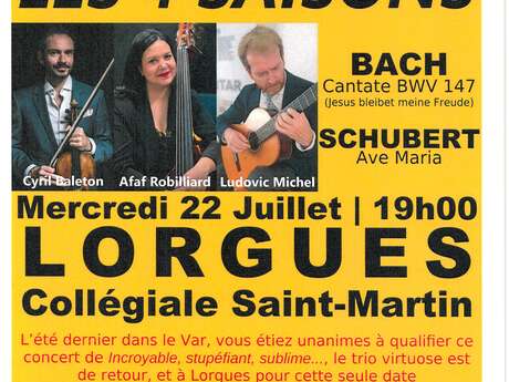Concert Les 4 Saisons de Vivaldi- Bach- Schubert