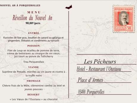 Dîner du 31 décembre 2025 à l'Oustaou de Porquerolles